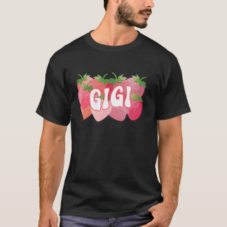 Cute Gigi Strawberry Lover Mum Mummy Happy Mothers T-Shirt