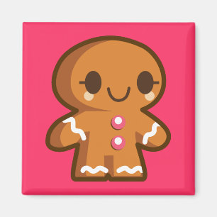 Cute Gingberbread Man Magnet