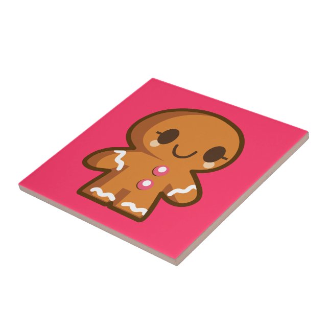 Cute Gingberbread Man Tile (Side)