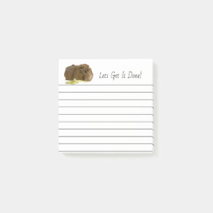 Cute Ginger Guinea Pig Pet Photograph Lined Post-it Notes