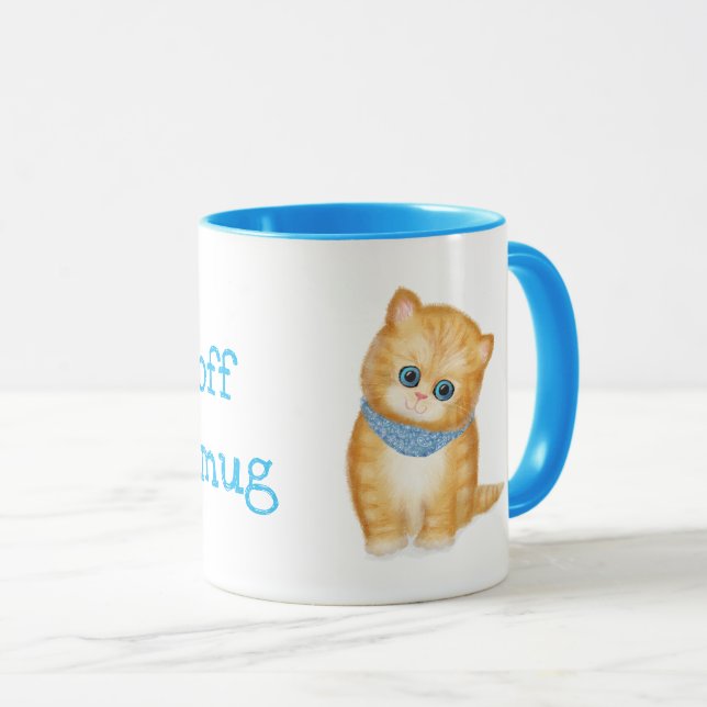 Cute ginger kitten personalized mug (Front Right)
