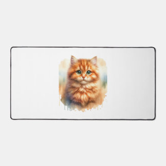 Cute Ginger Tabby Cat  Classic T-Shirt Desk Mat