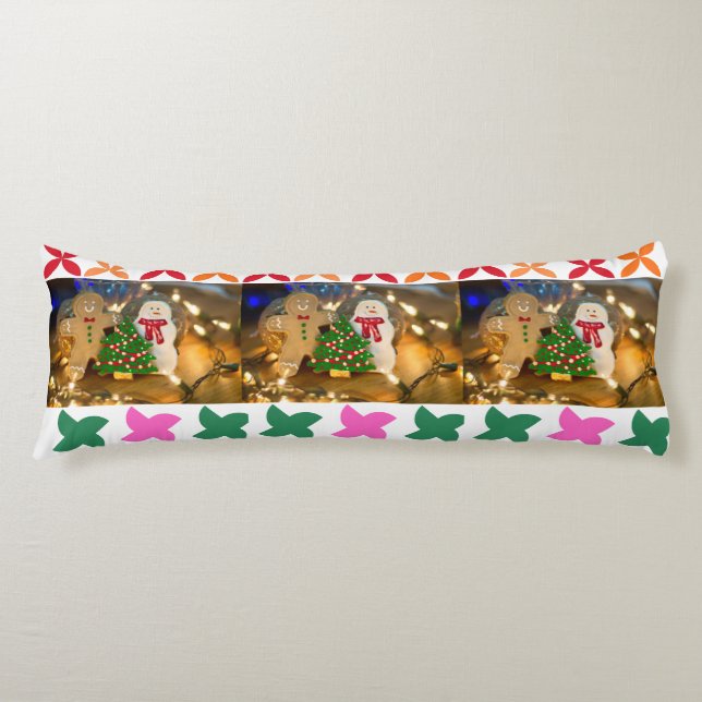 Cute Gingerbread Christmas Body Pillow (Front)