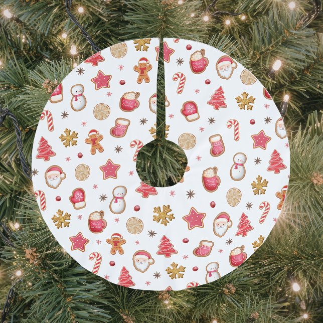 Cute Gingerbread Christmas Cookie Brushed Polyester Tree Skirt (Creator Uploaded)