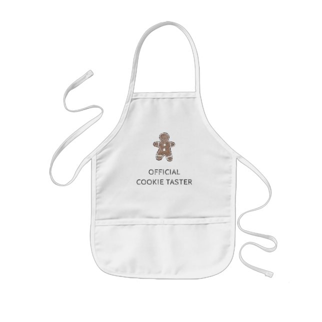 Cute Gingerbread Christmas Holiday Baking Cookie Kids Apron (Front)