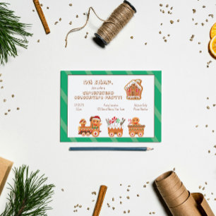 Cute Gingerbread Christmas Invitation