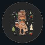 Cute Gingerbread Christmas Snow Xmas For Men Women Classic Round Sticker<br><div class="desc">Cute Gingerbread Christmas Snow Xmas For Men Women Kid</div>