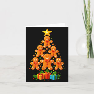 Cute Gingerbread Christmas Tree Holiday Funny Xmas Card