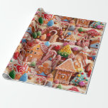 Cute Gingerbread Christmas Wrapping Paper<br><div class="desc">Wrapping Papers
Cute Gingerbread Christmas
Christmas/Festive/Unique/Holidays
Customisable</div>