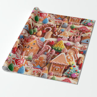 Cute Gingerbread Christmas Wrapping Paper