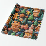 Cute Gingerbread Christmas Wrapping Paper<br><div class="desc">Wrapping Papers
Cute Gingerbread Christmas
Christmas/Festive/Unique/Holidays
Customisable</div>