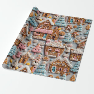 Cute Gingerbread Christmas Wrapping Paper