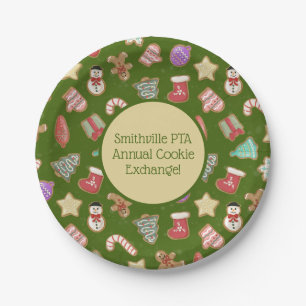 Cute Gingerbread Cookies Paper Plate