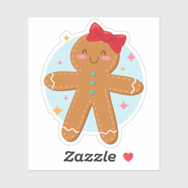 Cute Gingerbread Girl Cookies Art Drawing (Sheet)