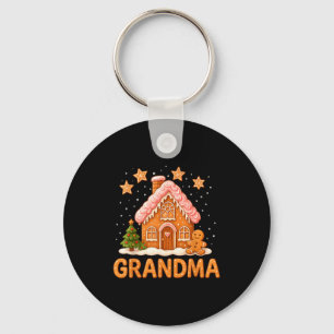 Cute Gingerbread Grandma Merry Christmas Funny  Key Ring