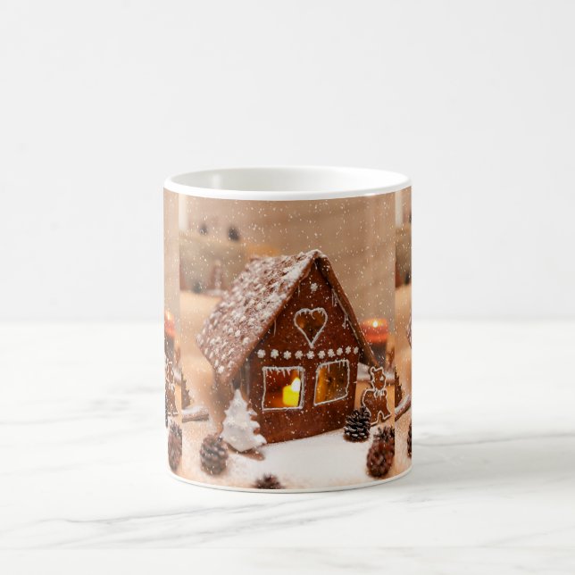 Cute Gingerbread House Christmas Coffee Mug (Center)