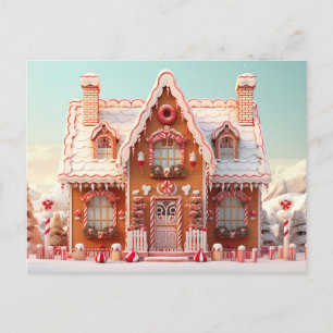 Cute Gingerbread House Christmas Greeting Card