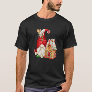 Cute Gingerbread House Design For Xmas With Christ T-Shirt