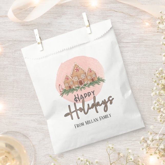 Cute Gingerbread house  Favour Bag (Clipped)