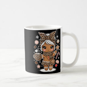 Cute Gingerbread Leopard Christmas Xmas Girl Women Coffee Mug