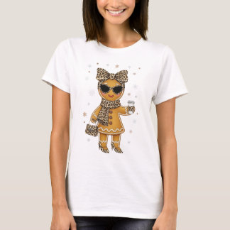Cute Gingerbread Leopard Cookies Lover T-Shirt