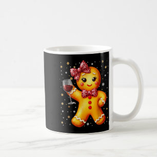 Cute Gingerbread Leopard Coquette Christmas Wine X Coffee Mug