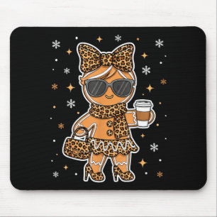 Cute Gingerbread Leopard Coquette Christmas Xmas G Mouse Pad