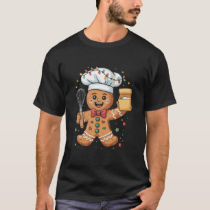 Cute Gingerbread Man Baker Christmas Chef Bake T-Shirt