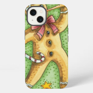 Cute Gingerbread Man Blowing Horn, Christmas Candy iPhone Case