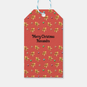 Cute Gingerbread Man Christmas Gift Tags