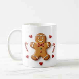 Cute Gingerbread Man Christmas Mug