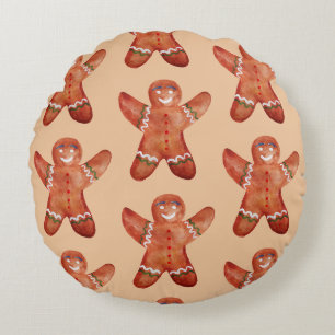 Cute Gingerbread Man Cookies cushion