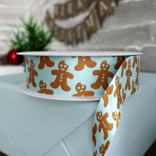 Cute Gingerbread Man Cookies Satin Ribbon