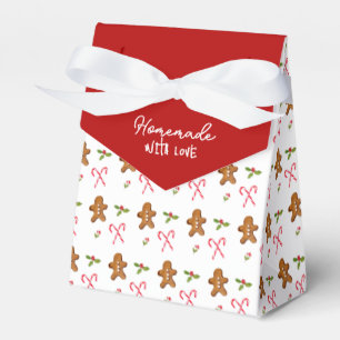 Cute gingerbread man Made with love Cookie Favour Box