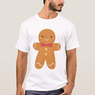 Cute Gingerbread Man with Bow T-Shirt