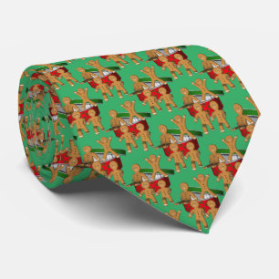 Cute Gingerbread Men Christmas Holiday   Tie