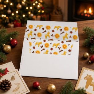 Cute Gingerbread & Spices Return Address Label  Envelope