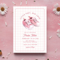 Cute Gingham Baby Sneakers Pink Baby Shower