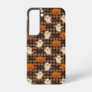 Cute, gingham halloween ghost pumpkin bats samsung galaxy case