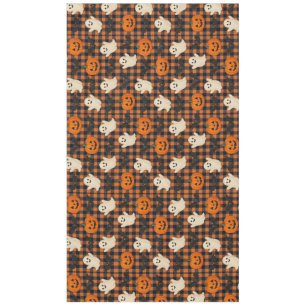 Cute, gingham halloween ghost pumpkin bats  tablecloth