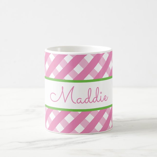 Cute Gingham Personalised Mug (Center)