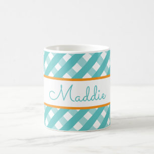 Cute Gingham Personalised Mug