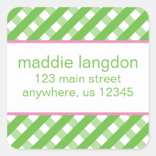 Cute Gingham Return Address Labels