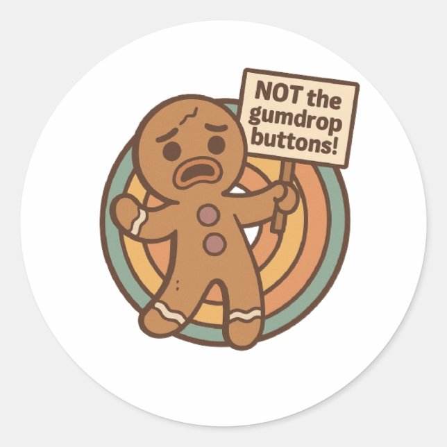 Cute Gingy Cookie Sticker (Front)