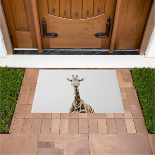 Cute Giraffe 1 #animal#art Doormat