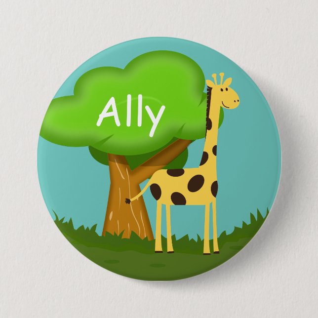 Cute Giraffe 7.5 Cm Round Badge (Front)