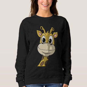Cute Giraffe Animal Face Africa Zoo Safari 1 Sweatshirt