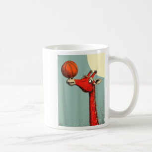 Cute Giraffe Animal Funny Basketball Graphic Art Coffee Mug