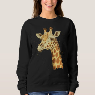 Cute Giraffe Animal on Giraffe 1 Sweatshirt