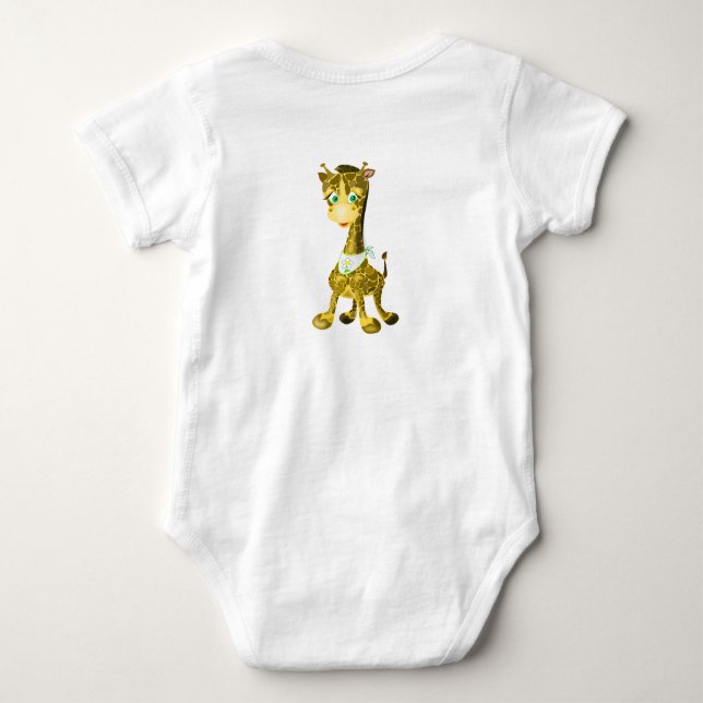 Cute Giraffe Baby Bodysuit (Back)